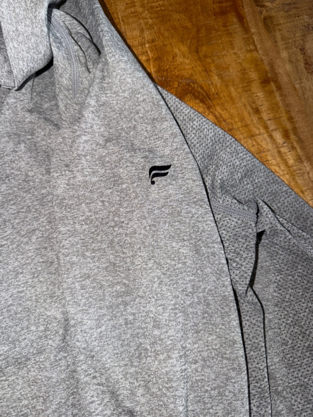 Fabletics Men's Lightweight Heather Gray Quarter-Zip Shirt Jacket - Picture 5 of 6